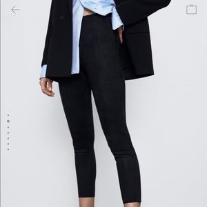 Black suede Zara leggings - NEVER WORN